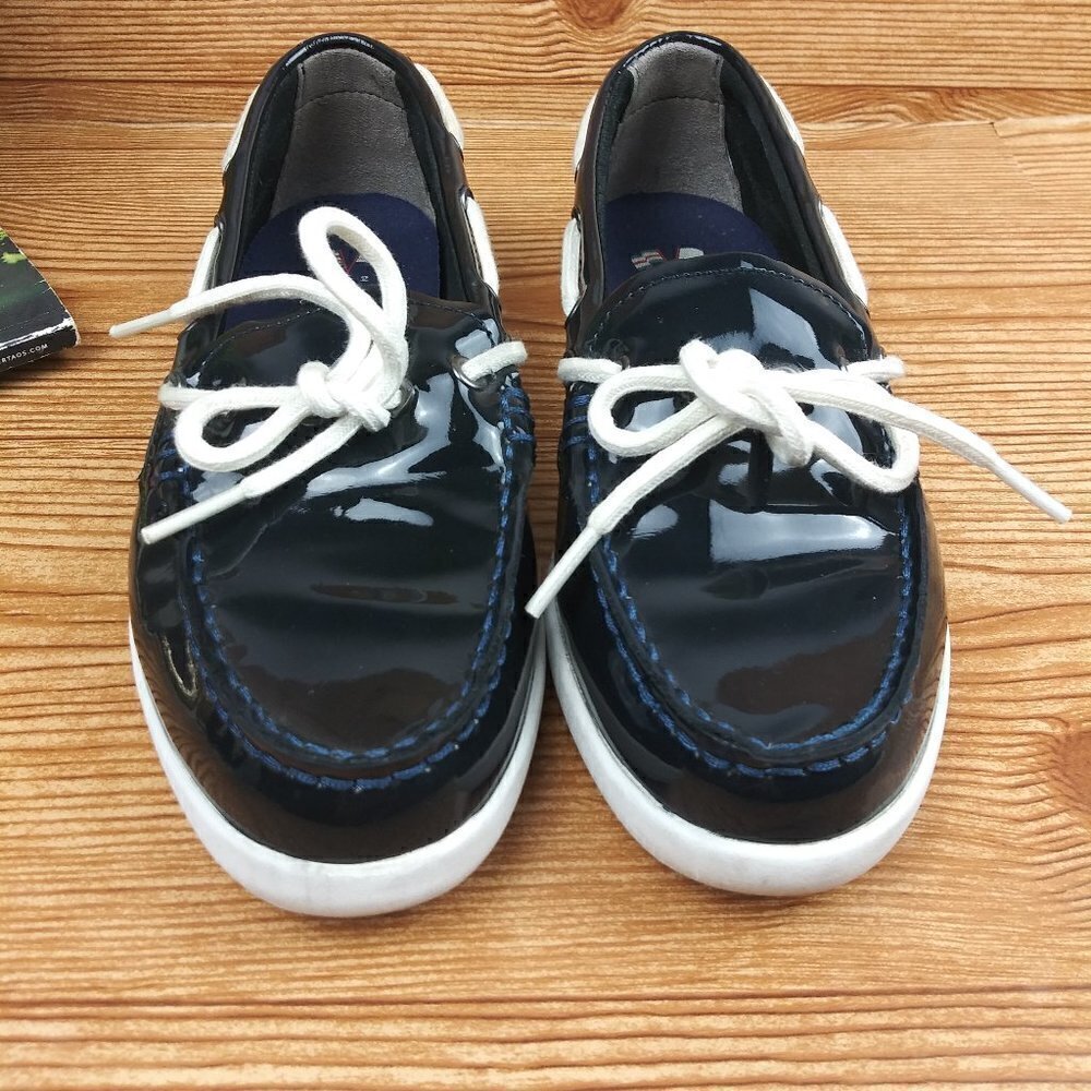 Cole Haan women's shoes Nantucket Camp Moccasin Navy blue size 6 Nautica - Picture 6 of 10